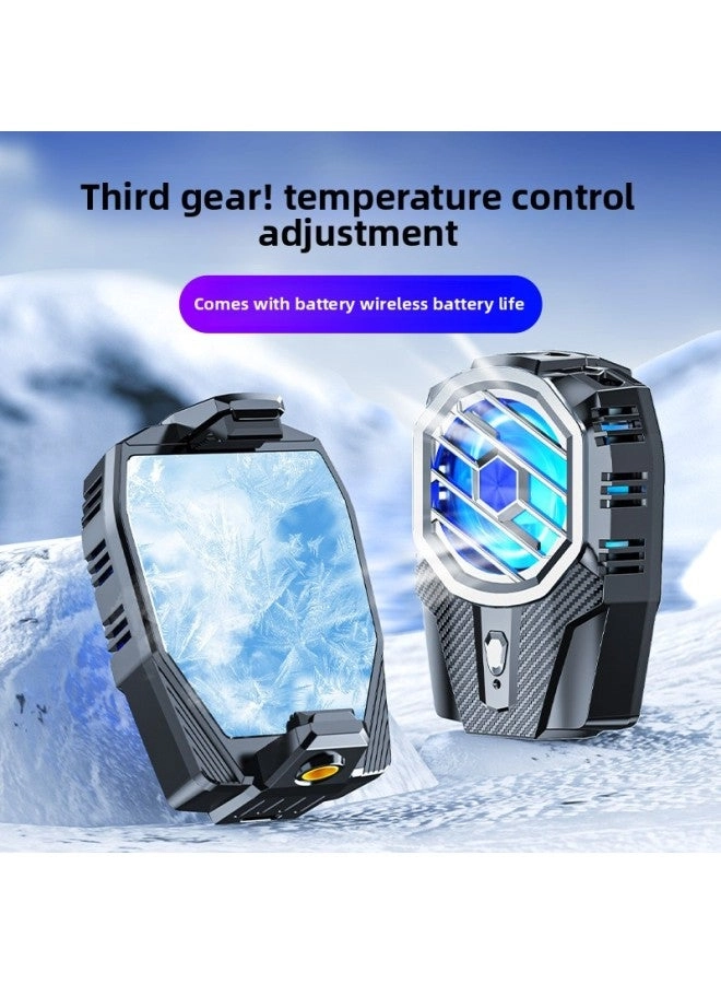 FS06 - Dual-fan Semiconductor Mobile Phone Radiator Live Digital Display