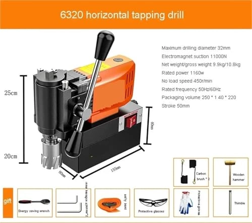 Bench Pillar Drill - 1150W 650 rpm Magnetic Drill