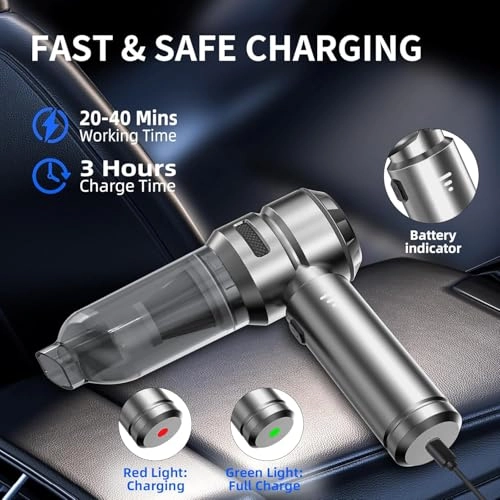 Car Vacuum Cleaner - 4-in-1 Cordless 22000PA