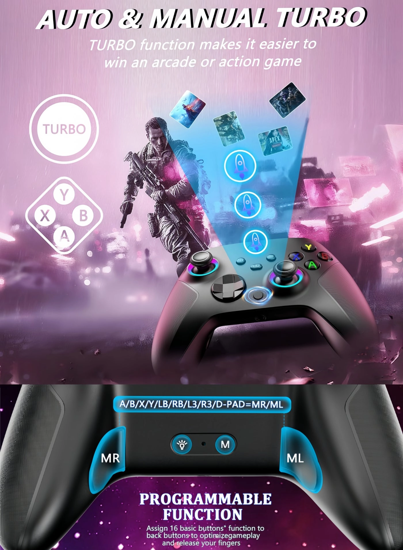 Wireless Xbox Controller - black Xbox Series X/S Xbox One PC