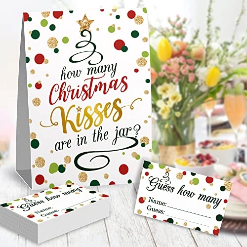 Guess How Many Christmas Theme Party Game Cards Kit - 1 piece
