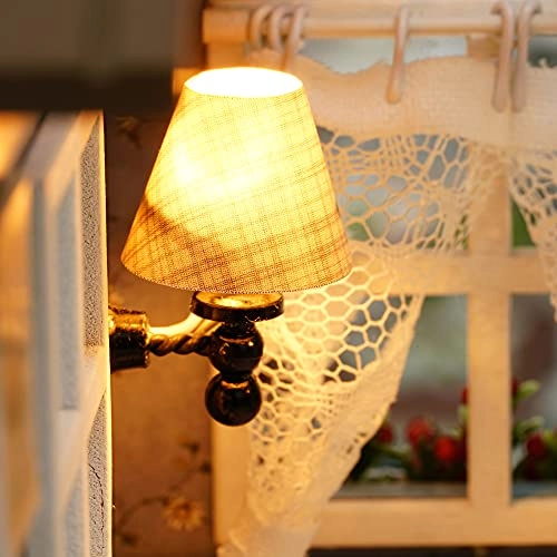 Miniature Dollhouse - DIY Kit with LED Lights