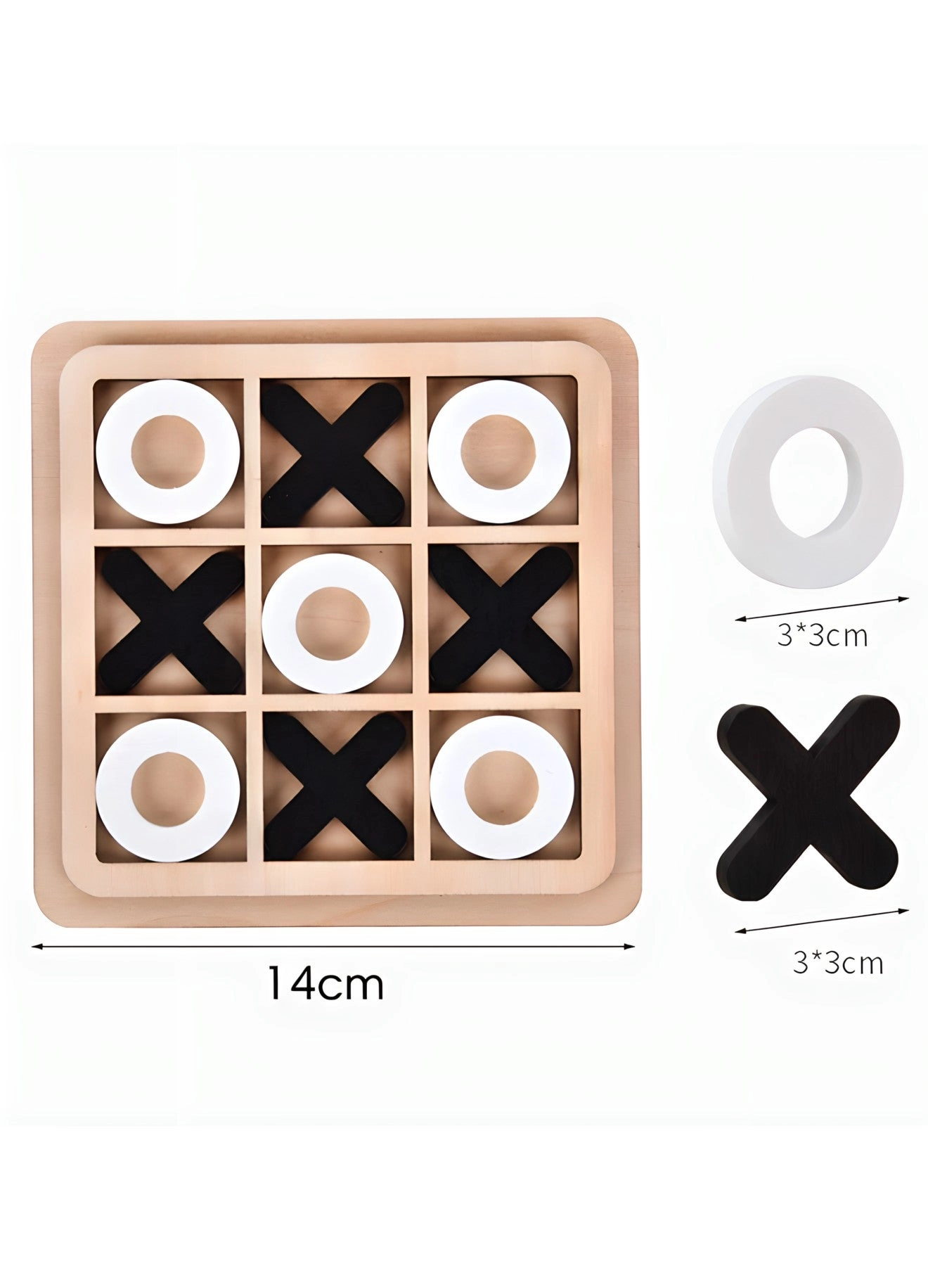 Tic Tac Wooden Games Fun Puzzle Toys - Wooden Tic Tac Toe