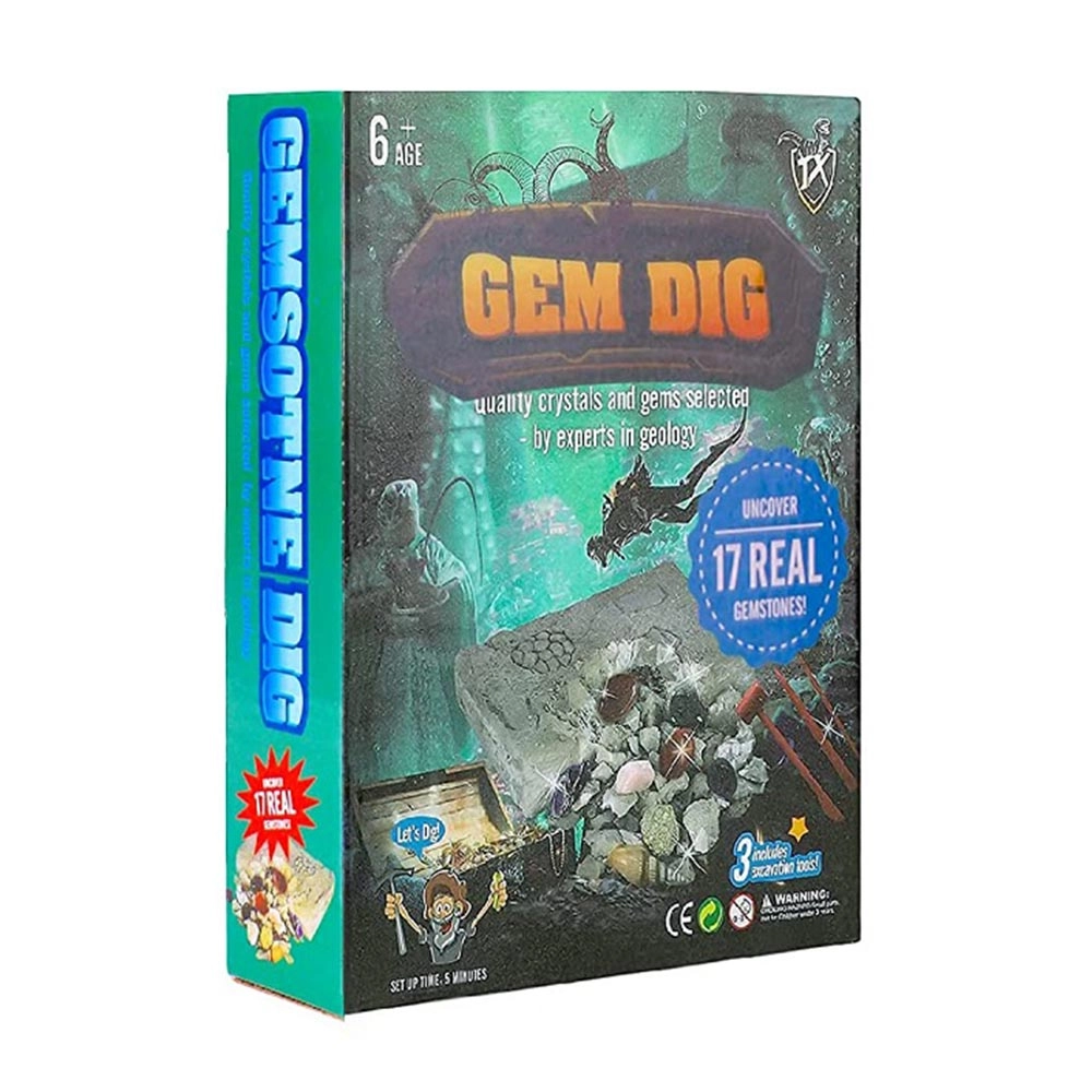 UKR Gem Dig Kit - 17pcs Suitable for 6 years & above