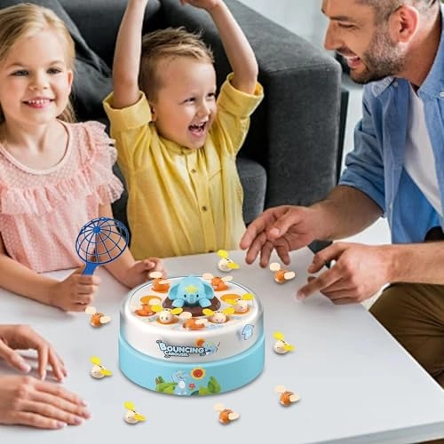 Bounce & Catch Board Game - Rotatable 17.5x17.5cm