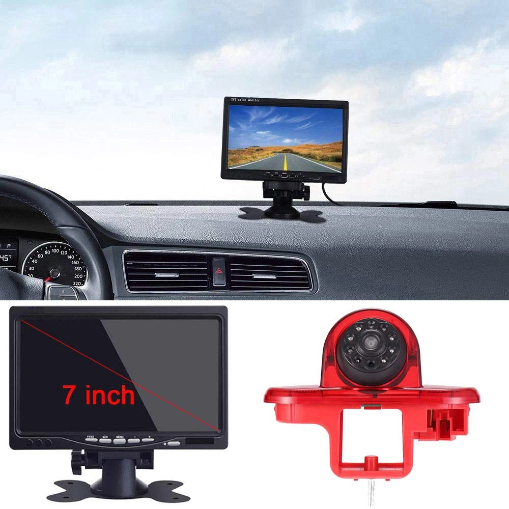 Car Rear view Camera - Night vision 628*586 pixels + Rear View Mirror - 7" LCD