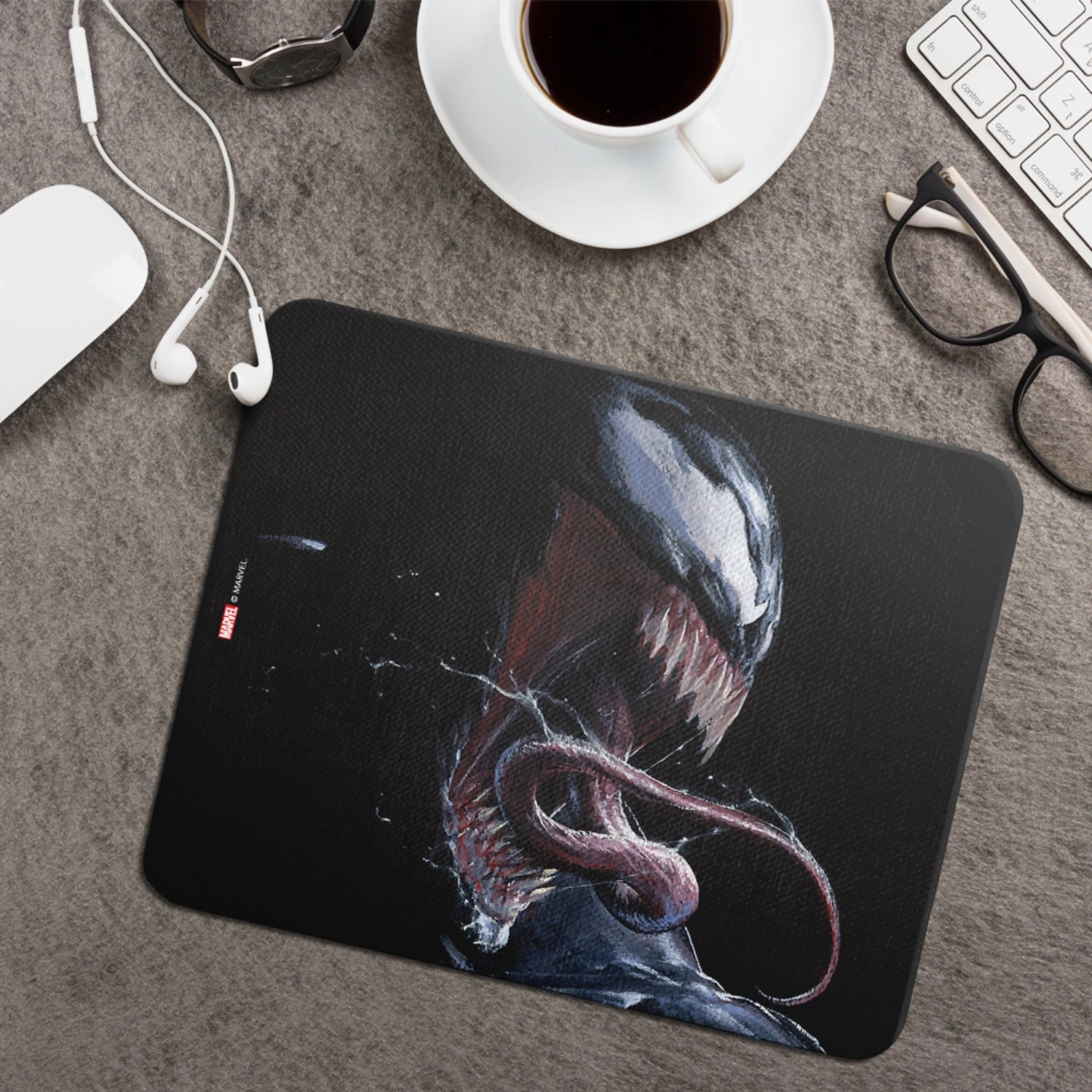 Venom Screaming Fabric Mouse Pad - 22x18 cm