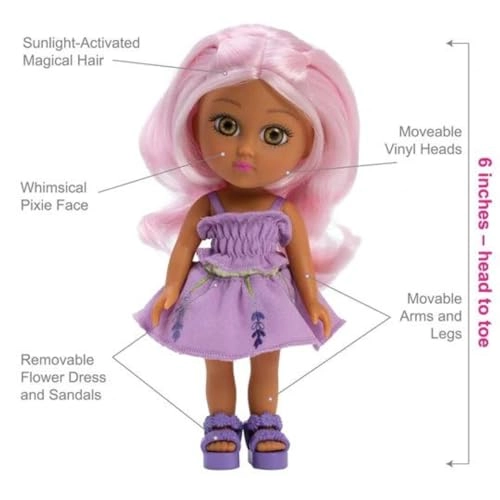 Adora Fairy Garden Friends - 6 inch UV-activated Hair Lavender