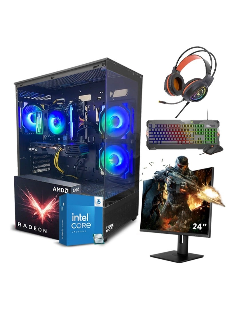 Robo X All In One + 24" FHD Monitor + Keyboard Mouse Headphone set + TN-19 - i5-11400F 16GB 1TB