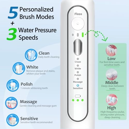 Electric Toothbrush - Water Flosser Wireless Charging 500ML