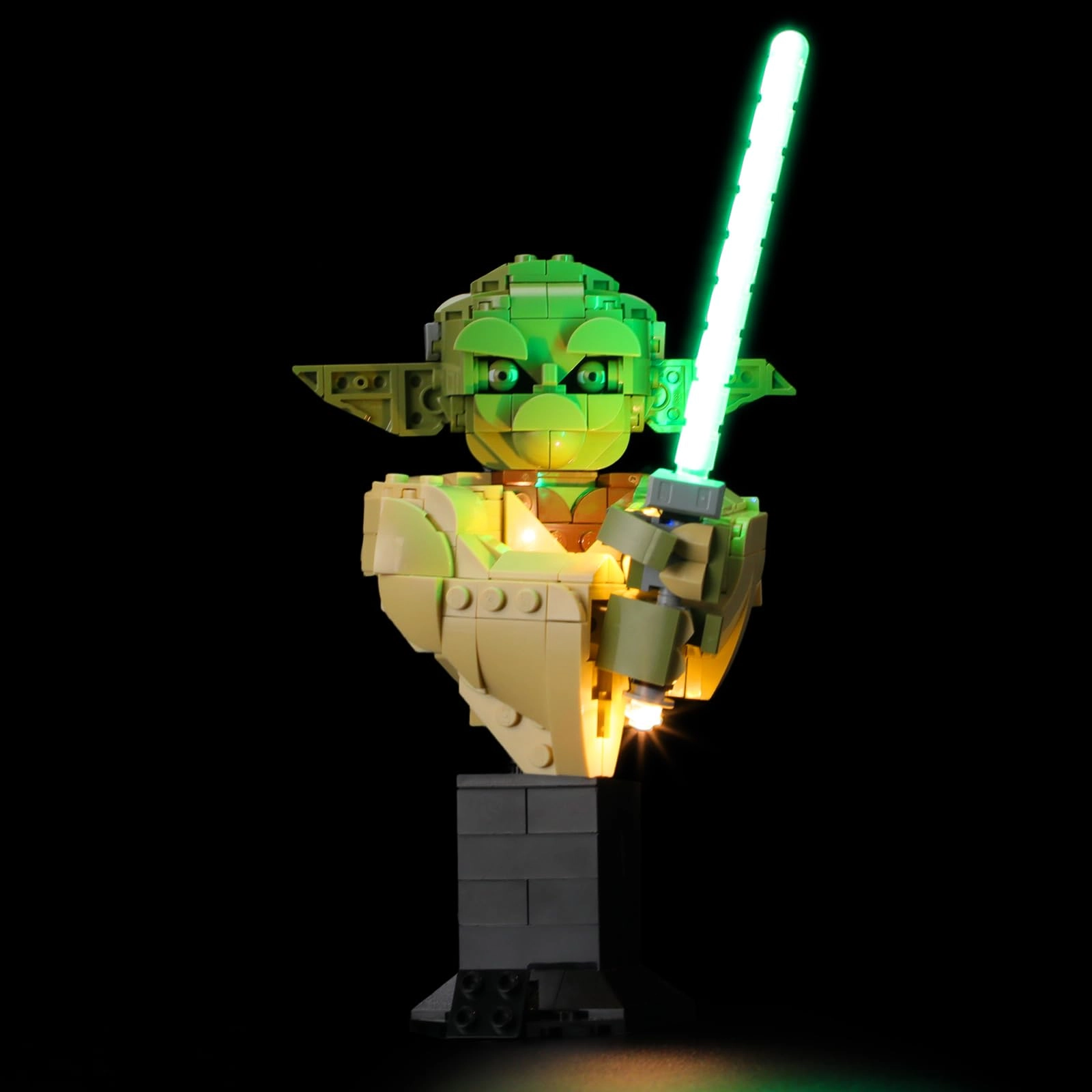 LIGHTAILING Bust of Yoda - LED lights for Lego 75438