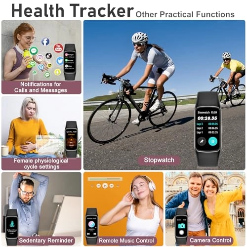 Fitness Tracker - 24/7 Heart Rate Blood Oxygen 1.47'' Waterproof
