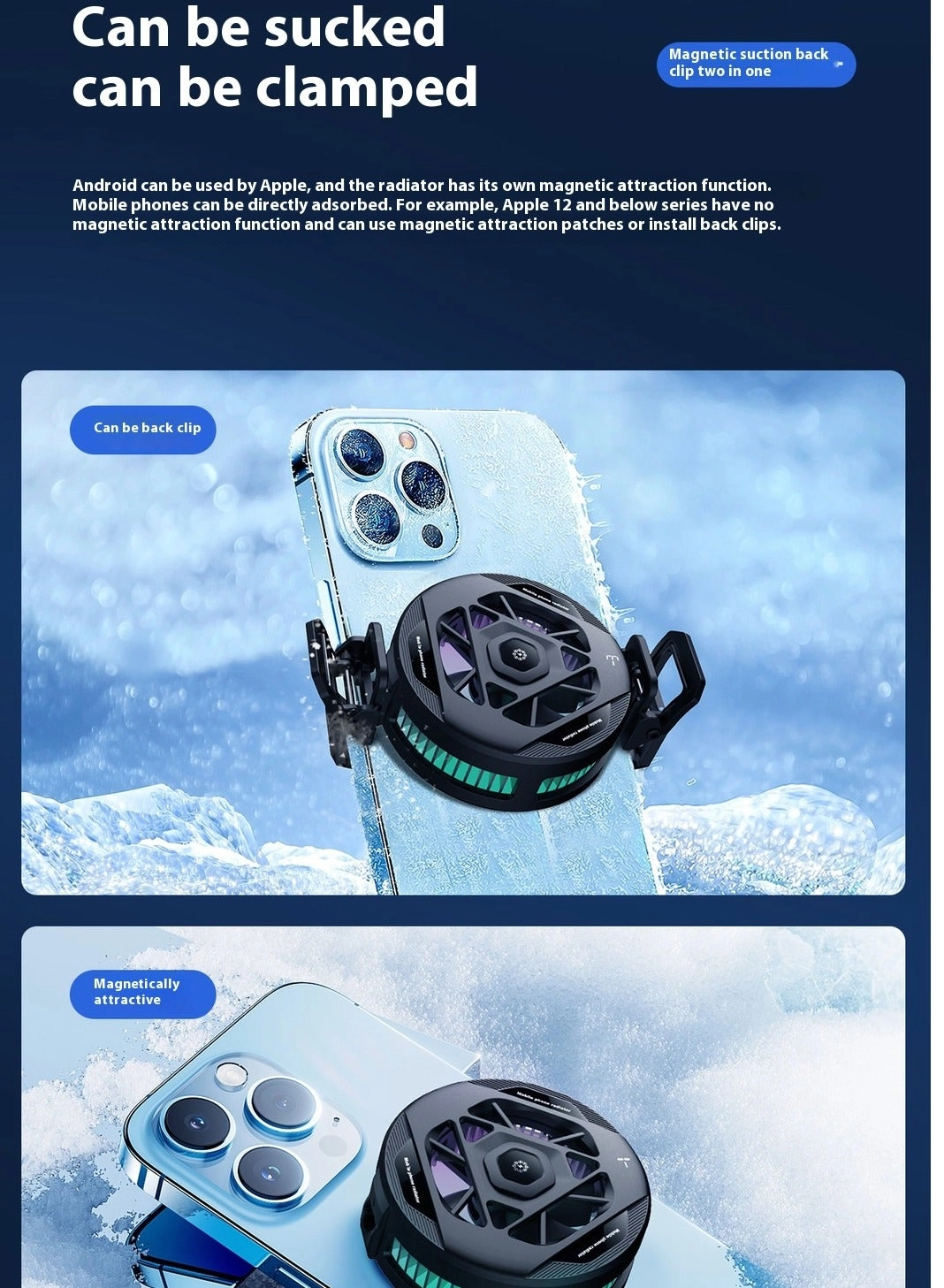 Mobile Cooler - Magnetic Back Clip Digital Display