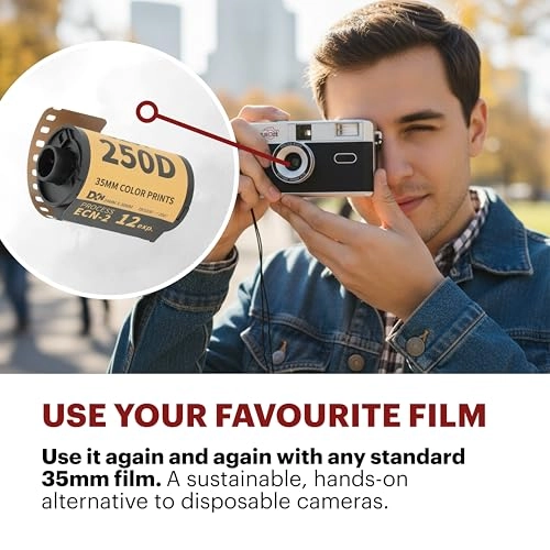 35mm Half-Frame Reloadable Film Camera - fixed-focus