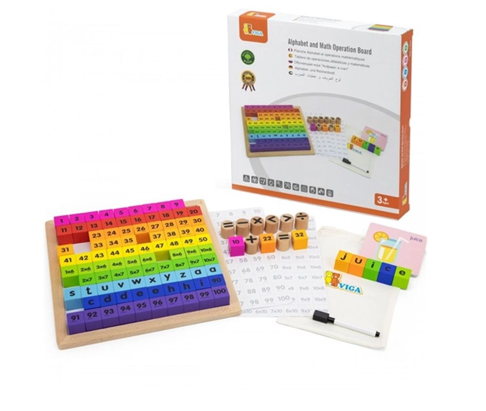 Alphabet and Multiplication Board - 3 +