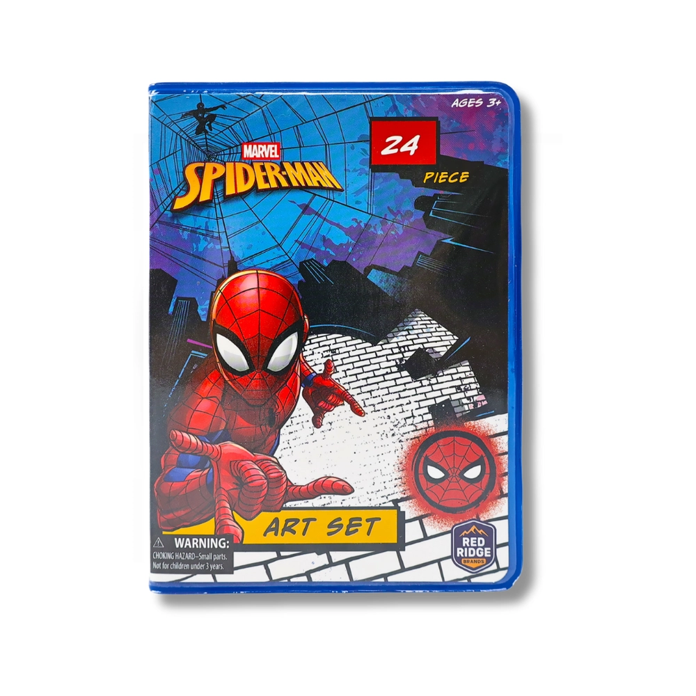 Marvel Spider-man Art Set - 24pcs watercolors crayons markers stickers