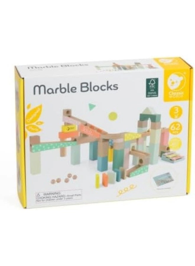 Wooden Marble Maze Blocks - Wood Construction Multi color