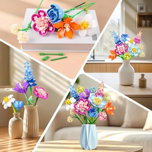Flower Bouquet Building Set - 888 pcs