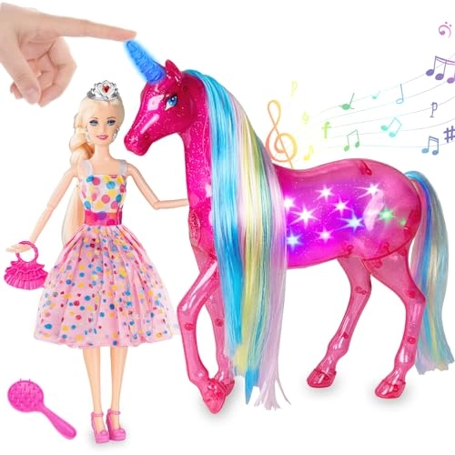 Unicorn Princess Doll - Magical Light Mane and Tail Set