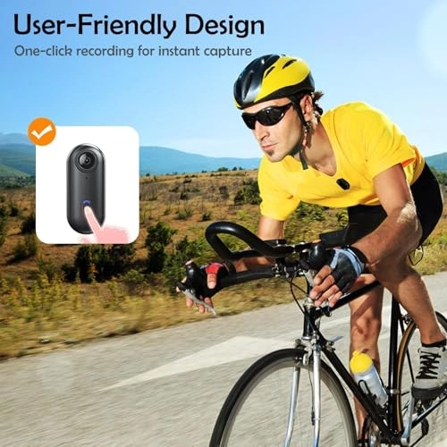MK Donsons Mini Thumb Action Camera – 1080P Wearable POV Camcorder with Clip & Magnetic Mount, Portable Hands-Free Body Camera for Vlogging, Cycling, Motorcycling & Travel