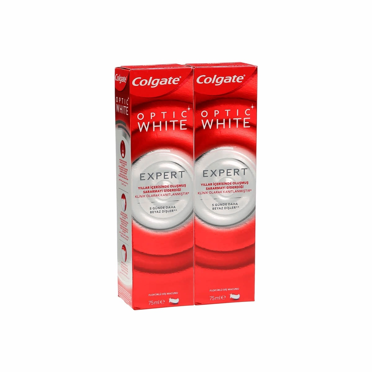 Optic White Expert Whitening Toothpaste 2 x 75ml