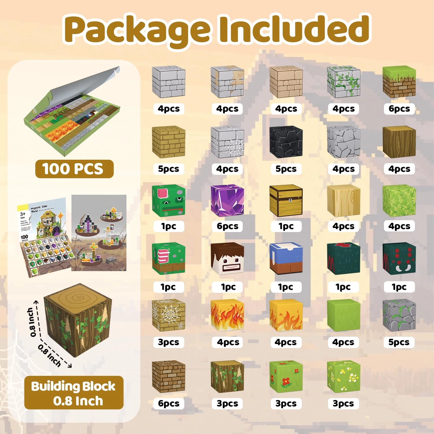 Magnetic Blocks - 100 pcs