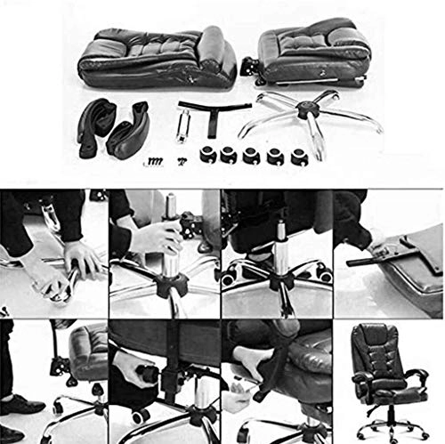 Desk Chair - PU Leather Brown High Back
