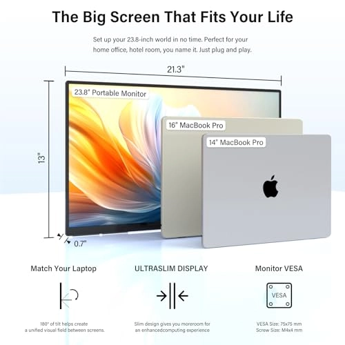 Portable Monitor - 23.8" FHD 144Hz 24 Inches 1920*1080