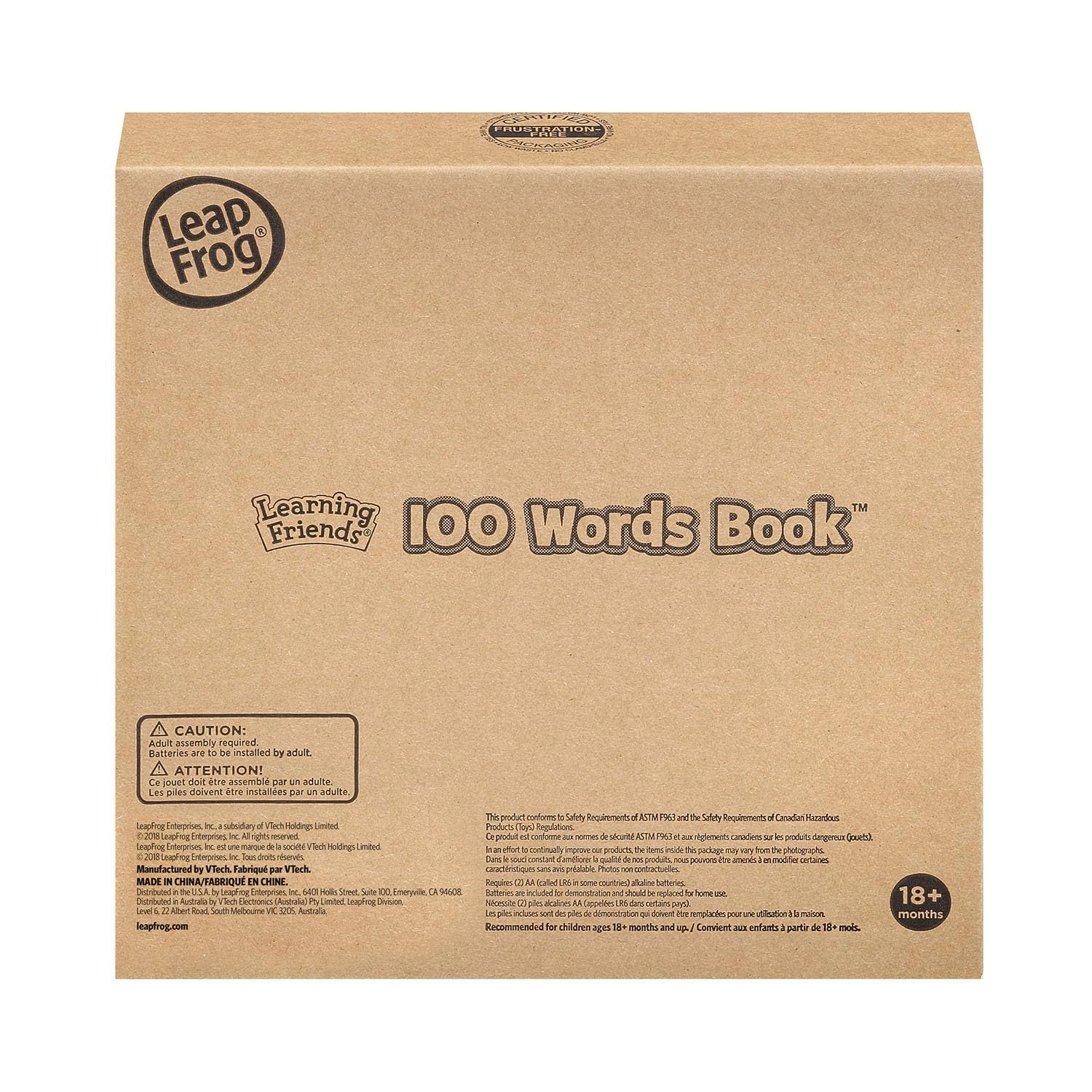 LeapFrog Learning Friends 100 Words Book Turtle - 18 months+