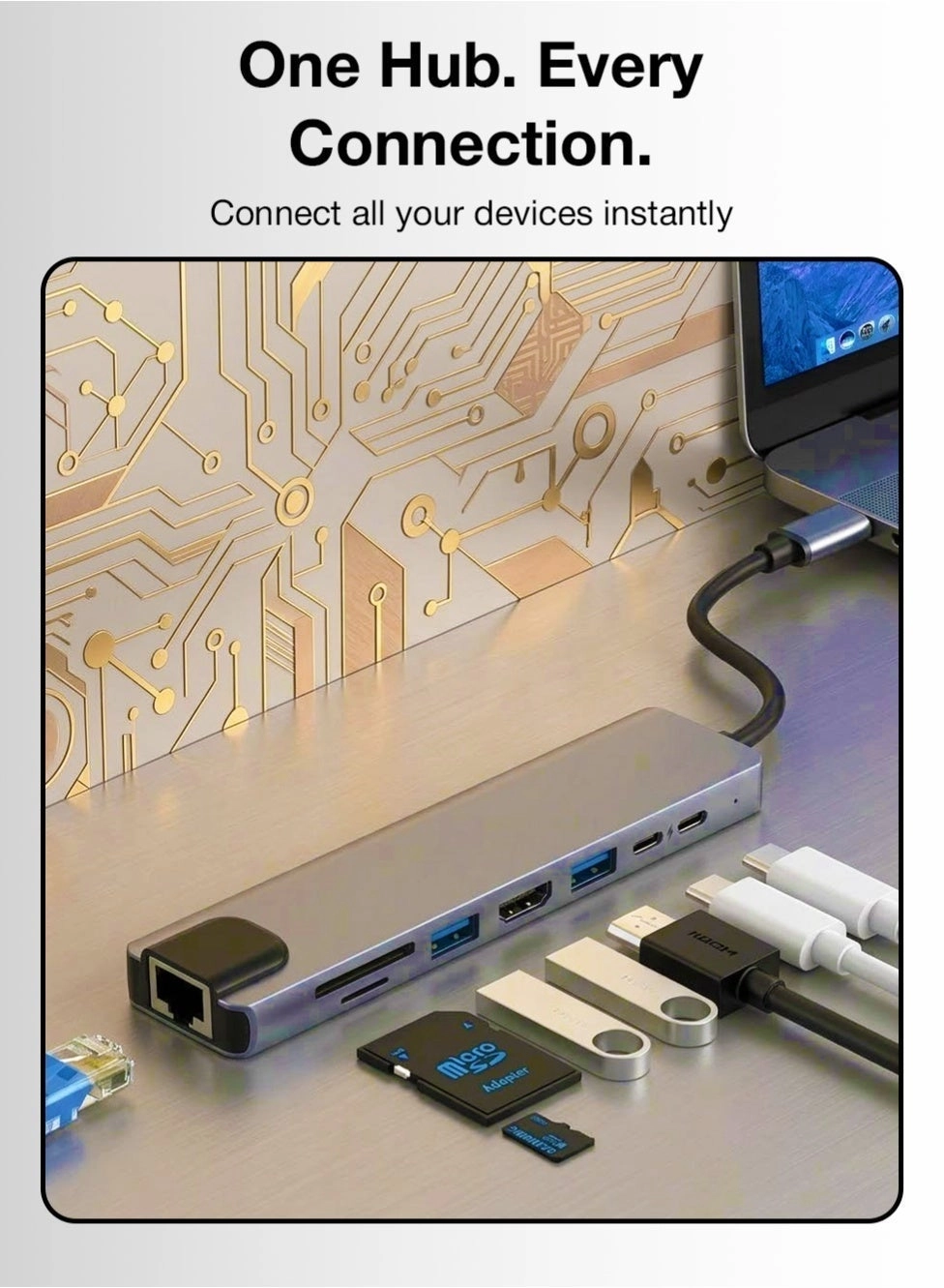 GH8G - 8-in-1 USB-C Hub 4K HDMI