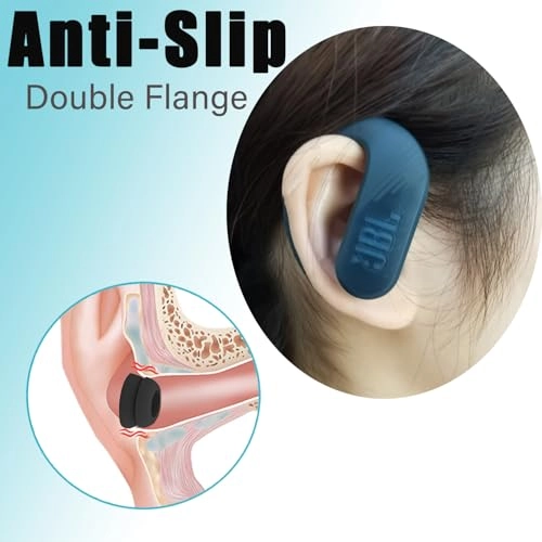 Double Flange Ear Tips for JBL Endurance Peak 3/Peak II/Peak III/Run 2 - Anti-Slip Noise Isolation