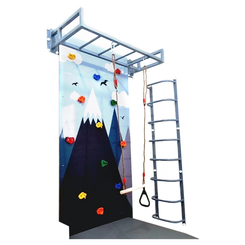 Rock Face Climbing Wall with Monkey Bars - 240 x 120 cm Suitable for 3 to 9 yrs