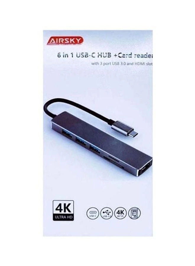 USB-C Hub - 6-In-1 3 USB 3.0 HDMI