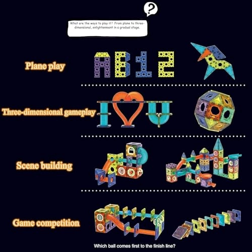 Light Magnetic Tiles - 36 months - 9 years 75 pieces