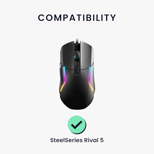 Mouse Feet Replacement - Compatible with SteelSeries Rival 5 black
