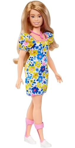 Barbie Fashionistas #208 - Down Syndrome Blond Hair Floral Dress Ages 3+