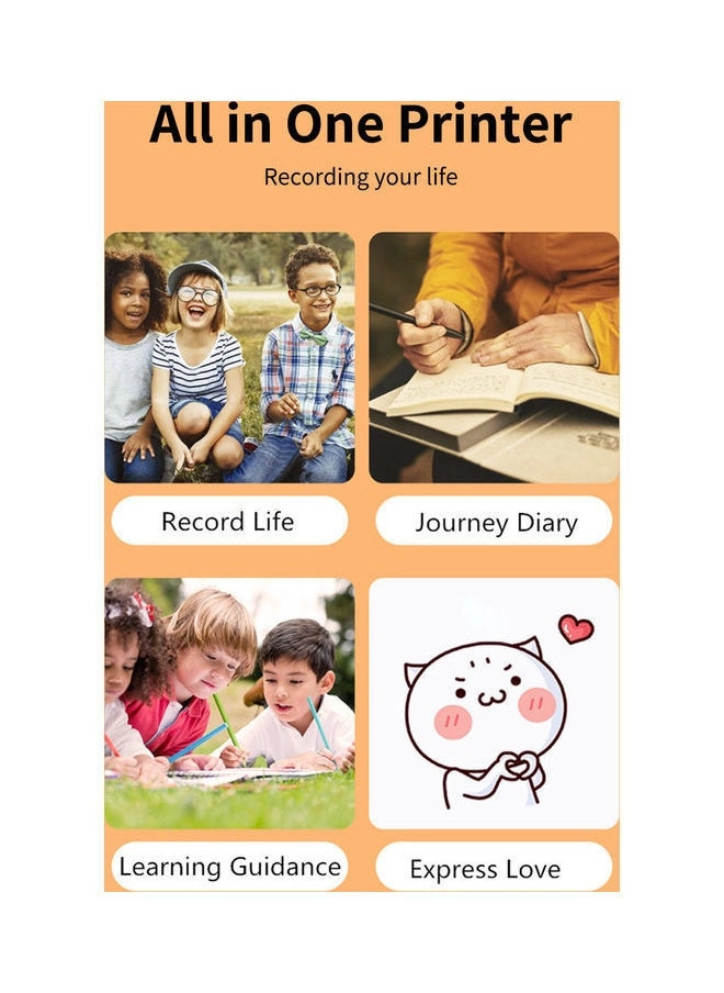 Wireless Mini Photo Printer White/Green