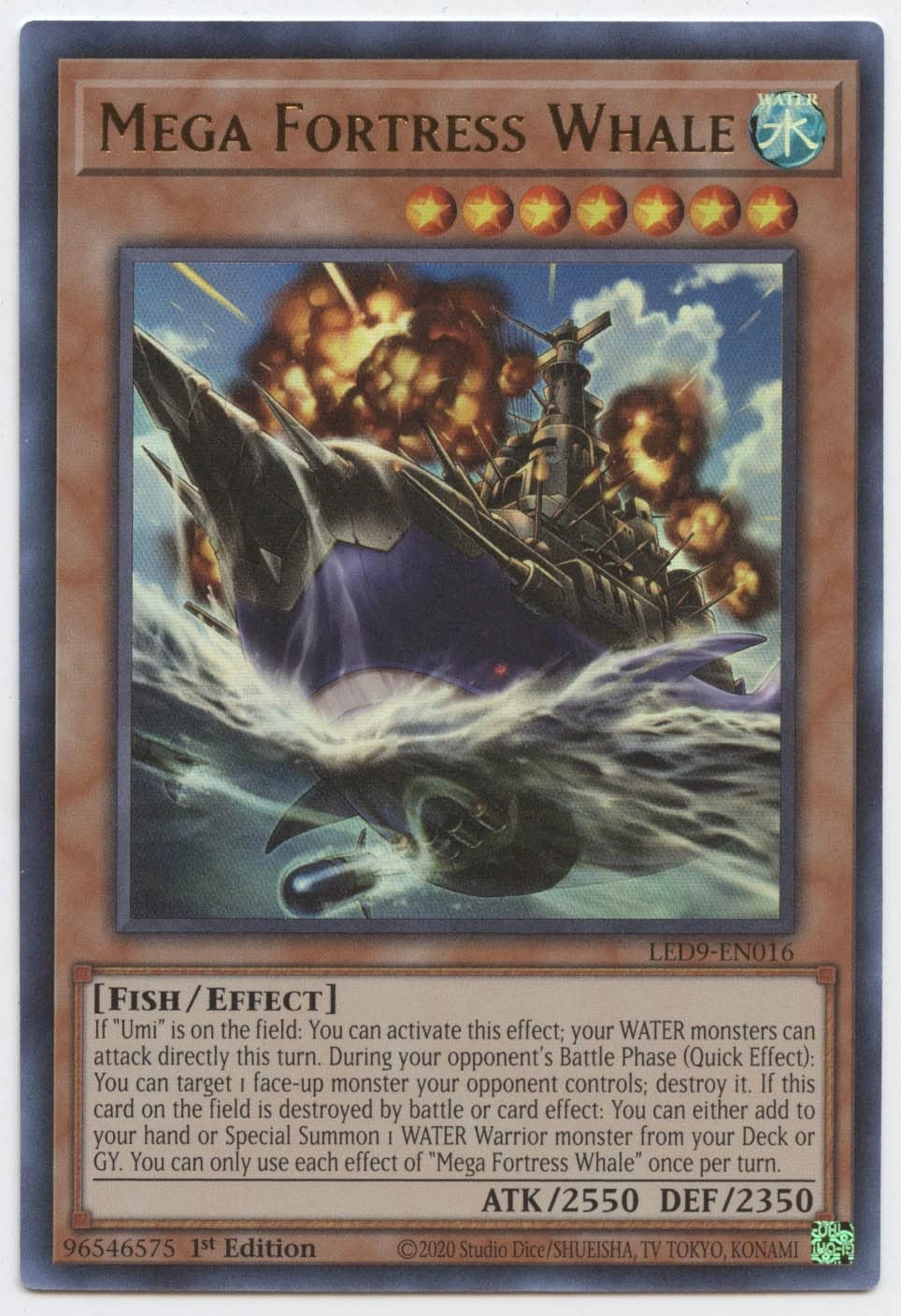 Yu-Gi-Oh! Mega Fortress Whale LED9-EN016