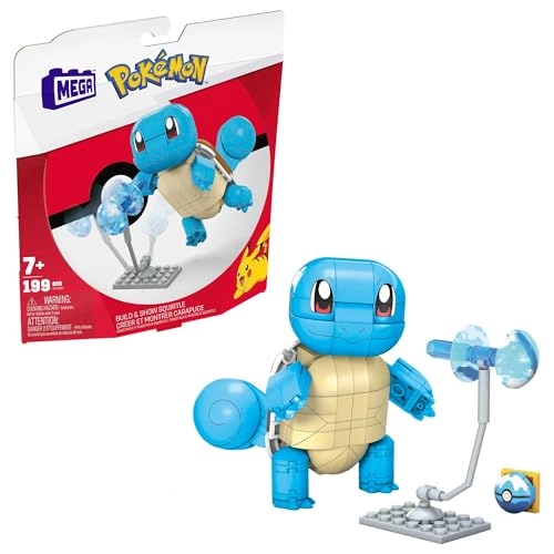 MEGA Pokemon Squirtle - 1 Poseable Character 4 Inches Tall