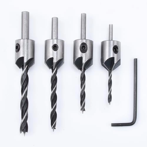 Countersink Drill Bit Set - 3mm 4mm 5mm 6mm 4 pieces
