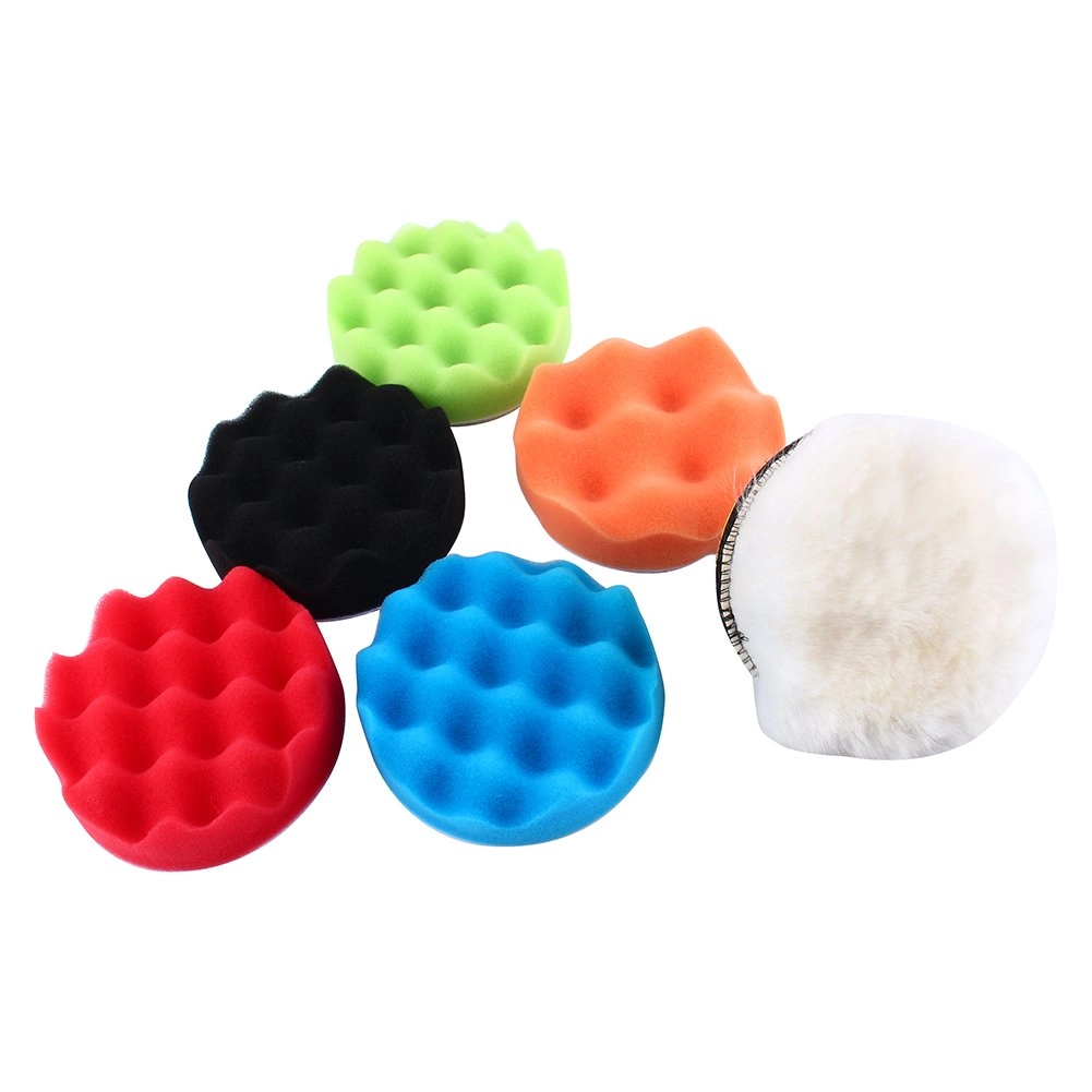 Reminnbor g3 applicator waffle pad + Polishing Pads - 7Pcs 6inches + M14 Drill Adapter