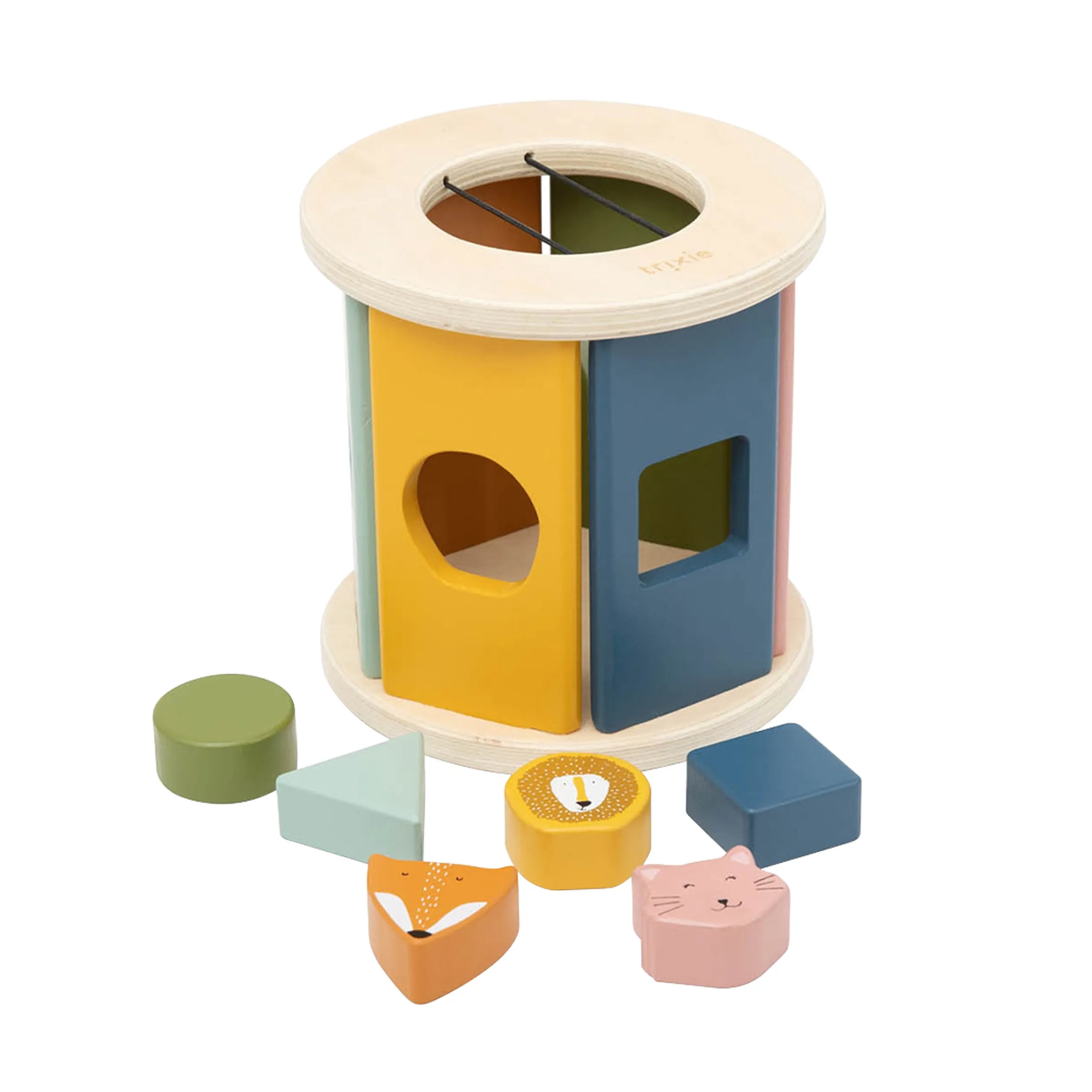 TRIXIE Wooden Rolling Shape Sorter - Suitable for 18 months & above