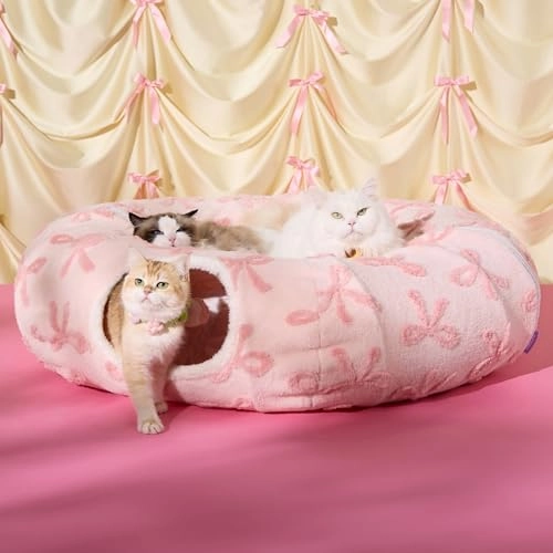 Cat Tunnel Bed - 100.3L x 100.3W x 25.4H centimeters Polyester