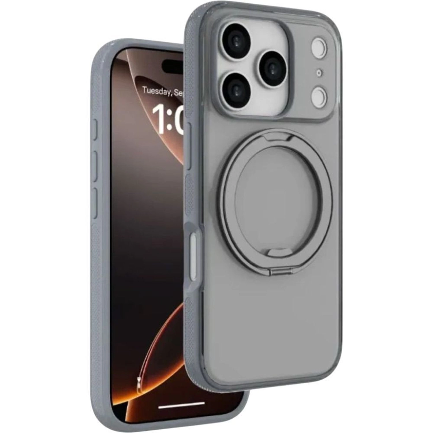 INFINYTY Pristine Rotatable Ring Stand Case for iPhone 17 Pro Max