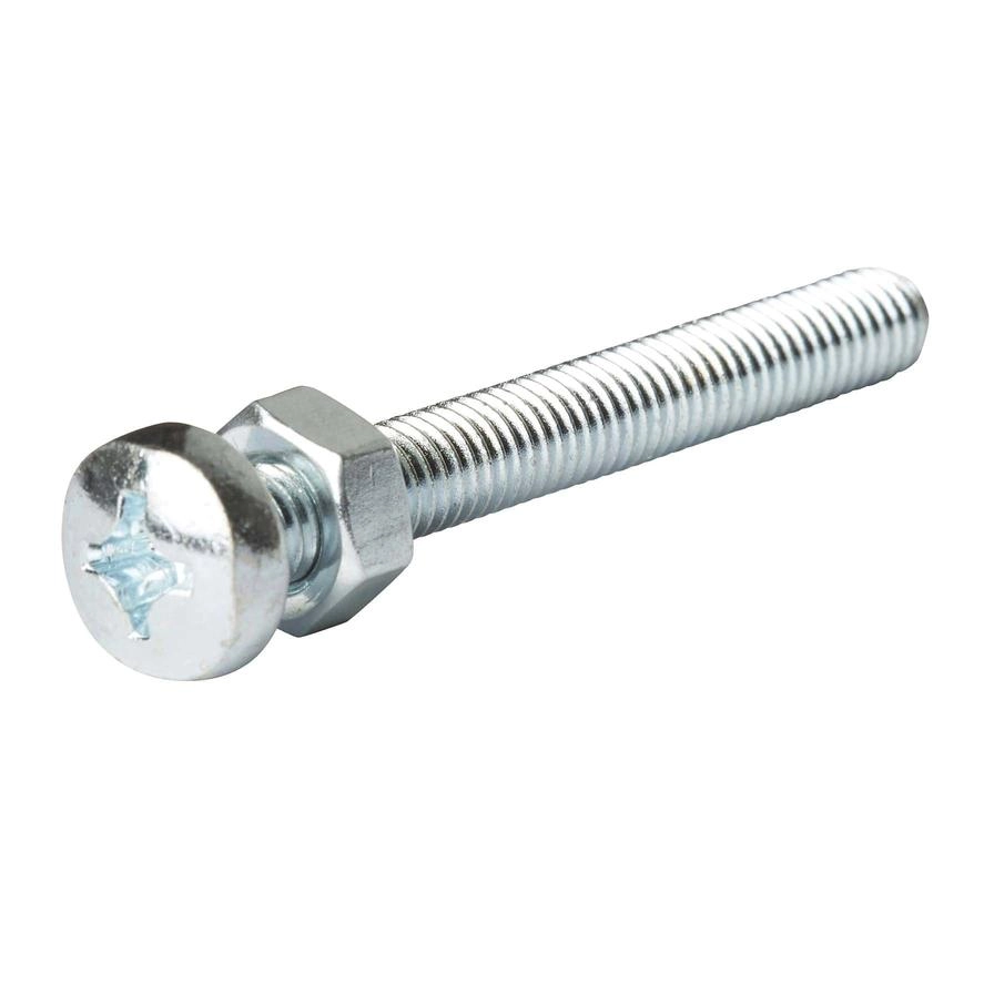 Pan Head Machine Screw & Nut - 50 millimeter M6