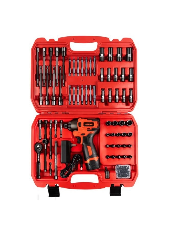 LLNDEI Brushless Power Drill Set - 2.0Ah + 1/4-Inch Drive Socket Set