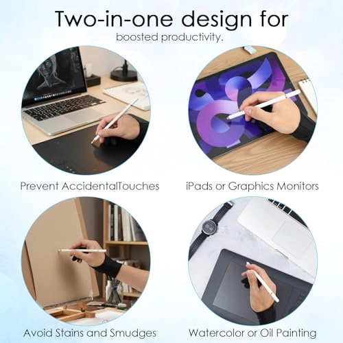 Digital Drawing Glove - 2 Pack 3-Layer Two-Finger