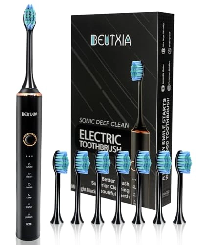 Sonic Electric Toothbrush - 8 Brush Heads 37000 VPM 6 Modes