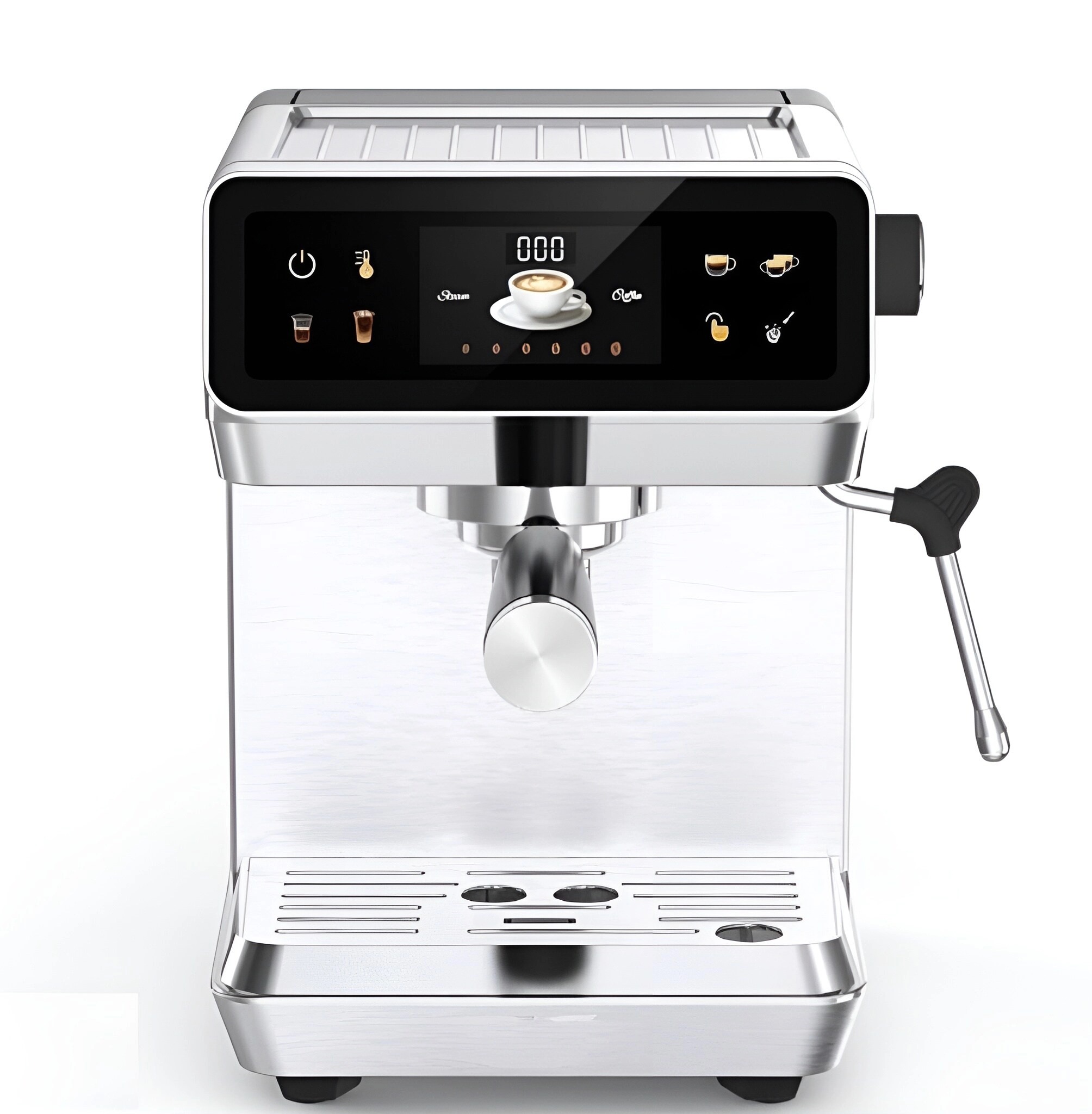 Vintax Professional Espresso Coffee Machine - 15-bar pump Digital Touch Display Stainless Steel