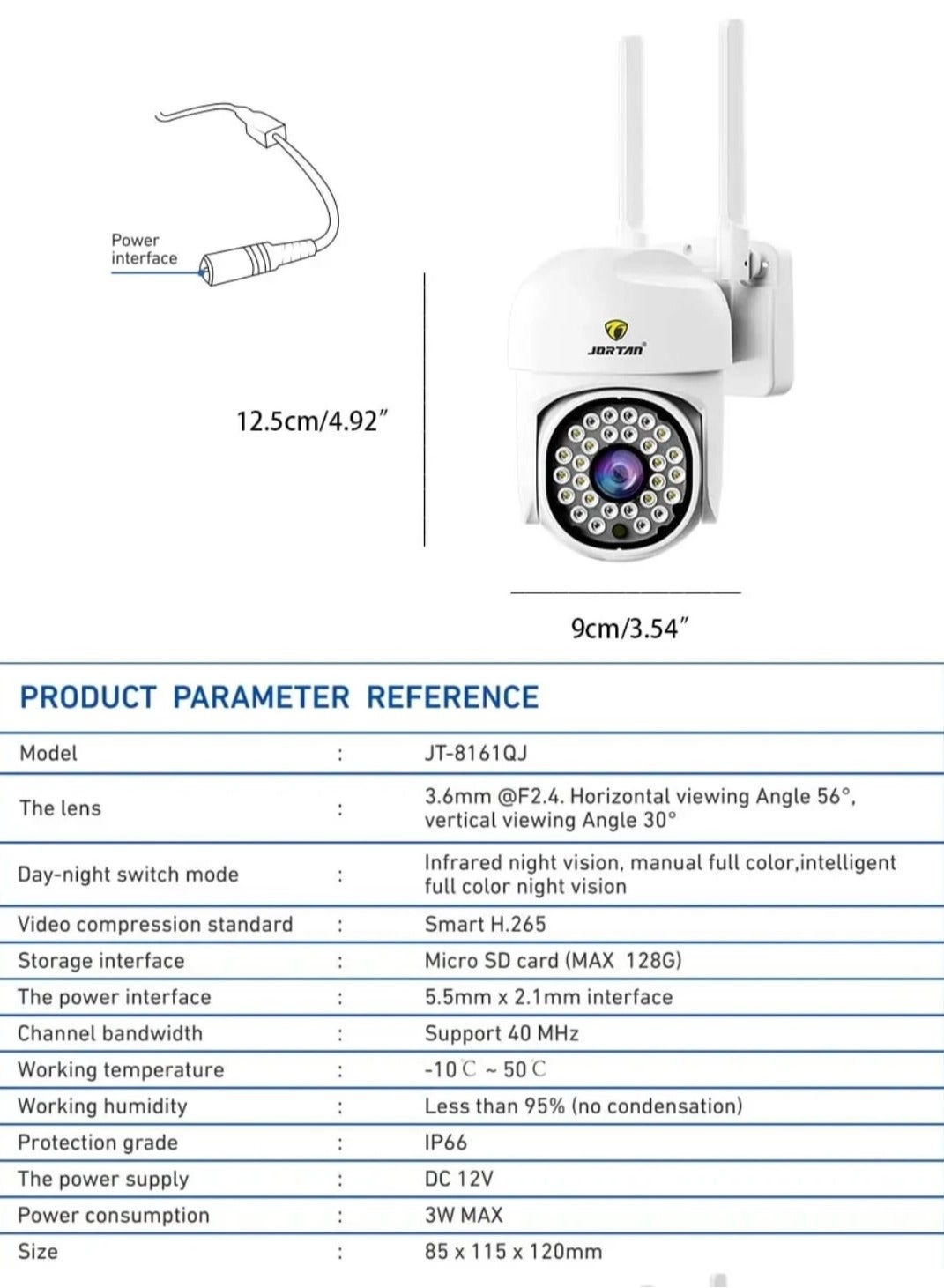 Indoor Outdoor Wi-Fi PTZ Camera 1080p
